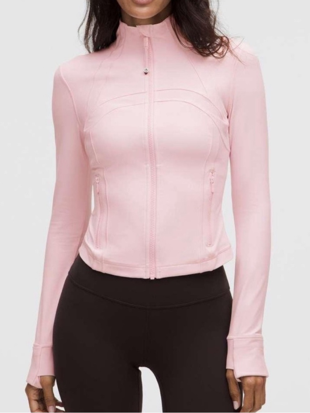 lululemon athletica Cropped Zip Jacket - Light Pink